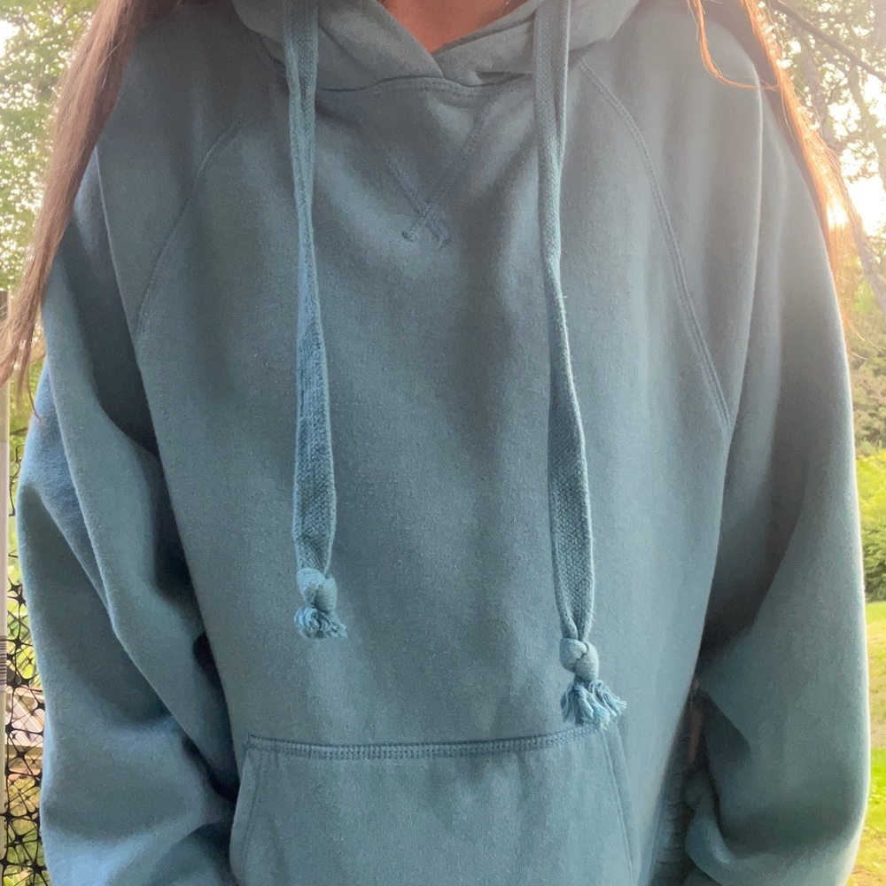 American Eagle Outfitters Light Blue Sweatshirt with Cut Out